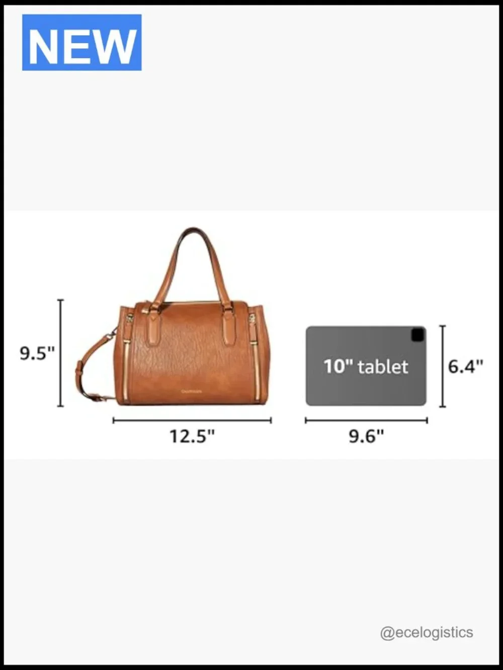 Vegan Leather Novelty Satchel with Crossbody Strap Zip Closure